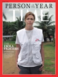 TIME Person of the Year 2014 Magazine Cover: The Ebola Fighters 141222