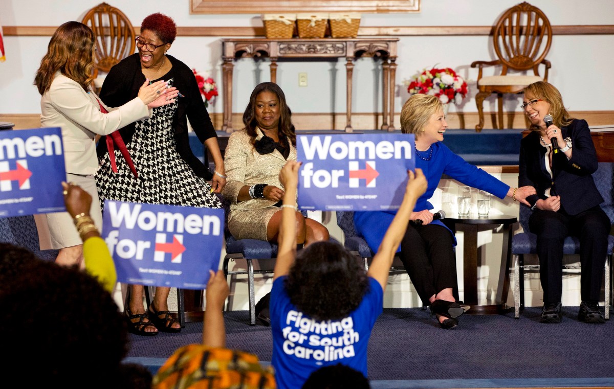 Hillary Clinton, Lucia McBath, Maria Hamilton, Sybrina Fulton, Gabrielle Giffords