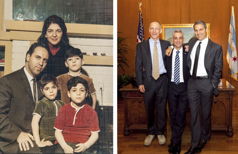 Left: Courtesy of the Emanuel Family; Right: Brooke CollinsÃ¢Â€Â”City of Chicago