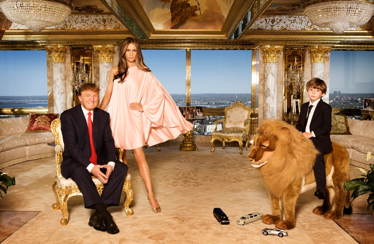 Melania, Donald, And Barron Trump At Home Shoot