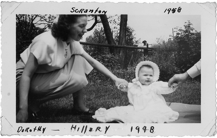 Hillary Rodham and her mother, Dorothy, in a family photograph from 1948.