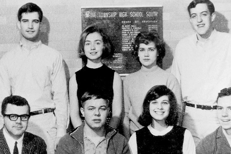 Hillary, seen in a picture at Waine Township High School South.