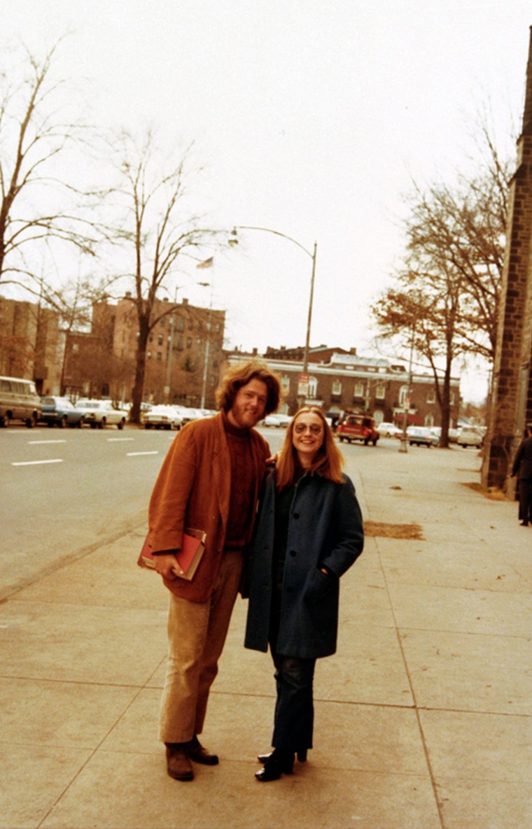 Bill Clinton and Hillary Rodham Clinton at Yale Law School, 1972.