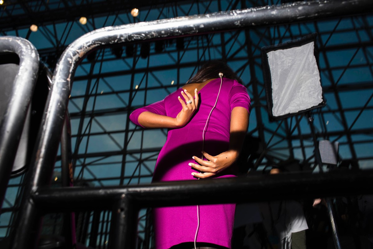 NEW YORK - NOV 8: Supporters attend an election night party for Democratic nominee Hillary Clinton on Tuesday, Nov. 8, 2016, at the Javits Center in New YorkÃ¢Â€Â™s Manhattan borough.(Photo by Landon Nordeman)