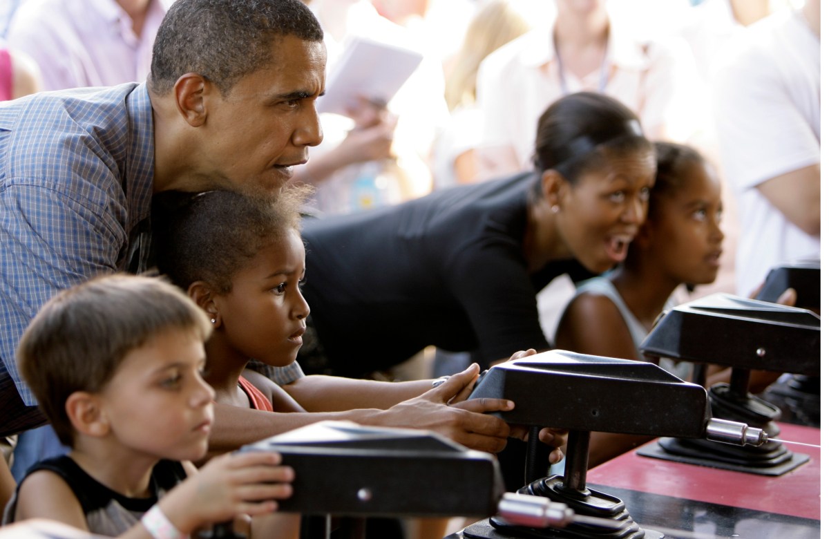 Barack Obama, Michelle Obama, Malia Obama, Sasha Obama