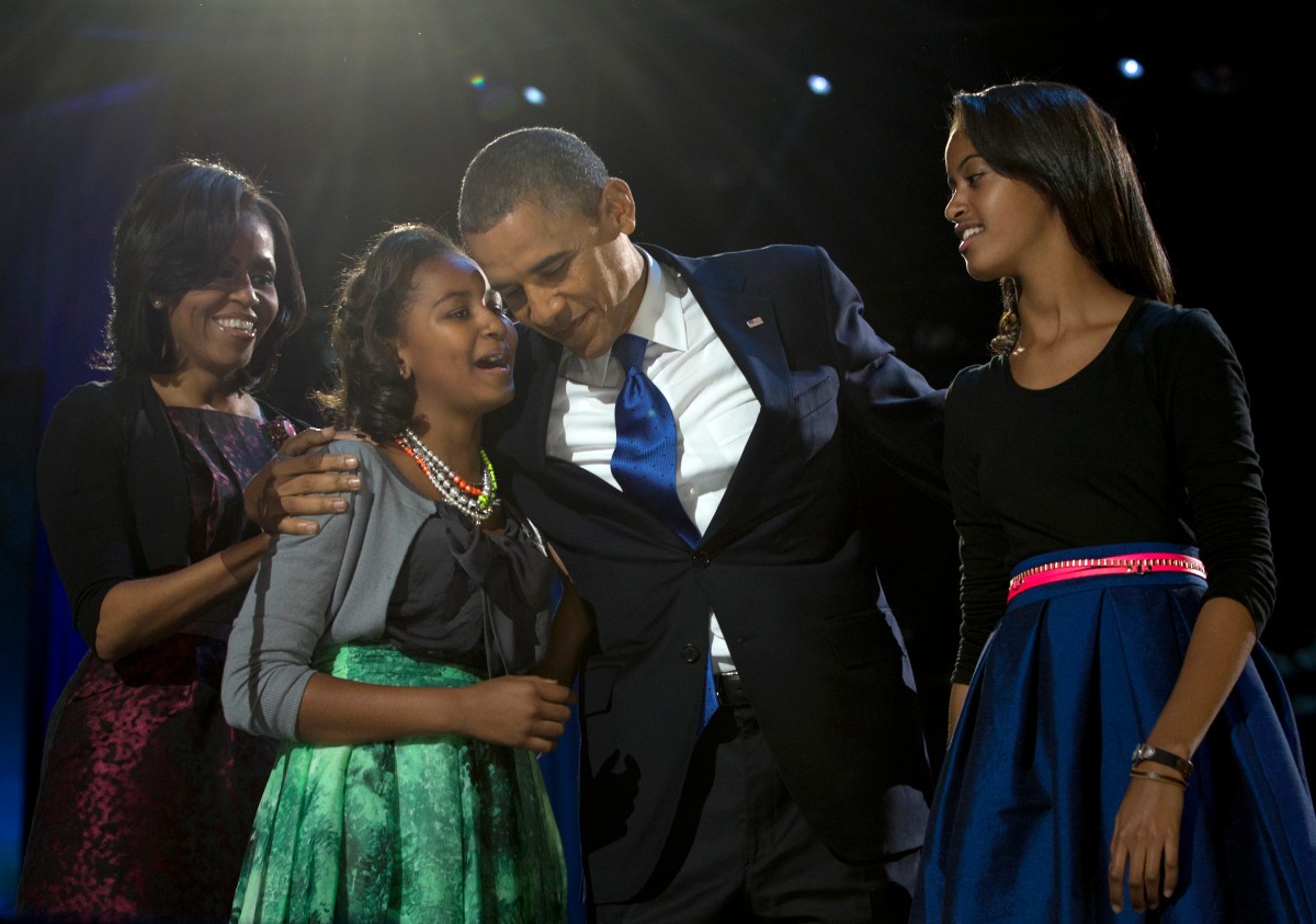 Barack Obama, Michelle Obama, Sasha Obama, Malia Obama