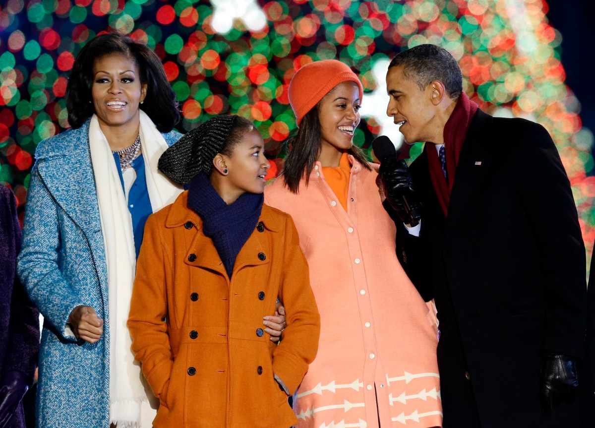 Barack Obama, Michelle Obama, Malia Obama, Sasha Obama