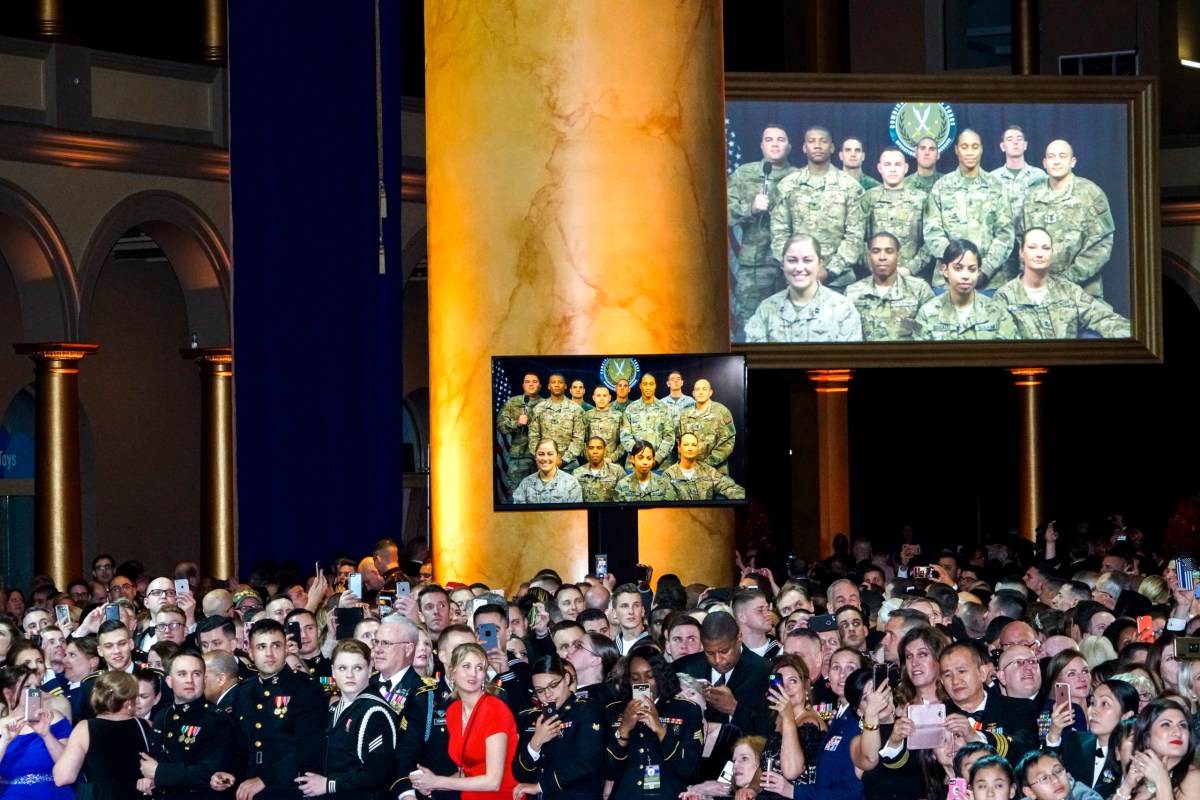The Presidential Inaugural Salute to our Armed Services Ball at the National Building Museum after the inauguration of Donald Trump as 45th President of the United States of America. January 20, 2017.