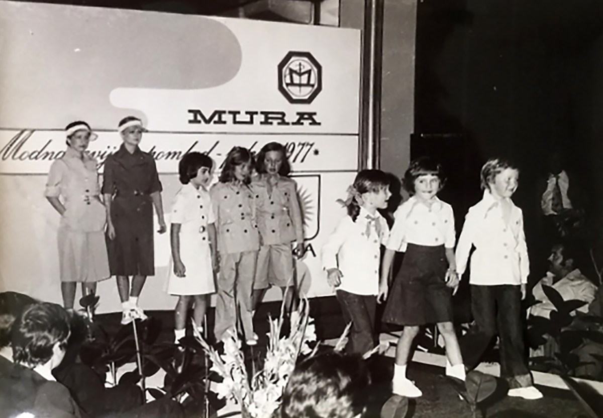 This picture provided by Nena Bedek shows Melania Trump (born Melanija Knavs, 2nd from right) with Nena Bedek (right), attending a fashion review of Jutranjka, the textile company where her mother used to work, in Radenci, northeastern Slovenia, in 1977.