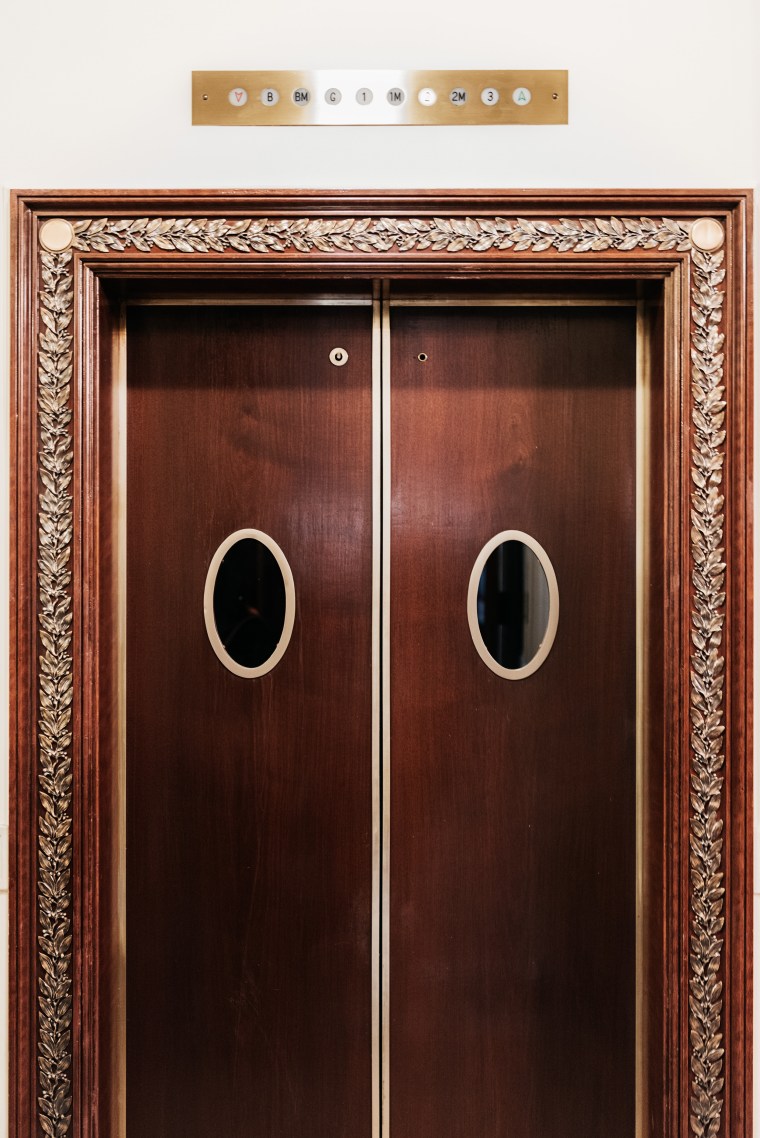 An elevator in the private residence. Benjamin Rasmussen for TIME
