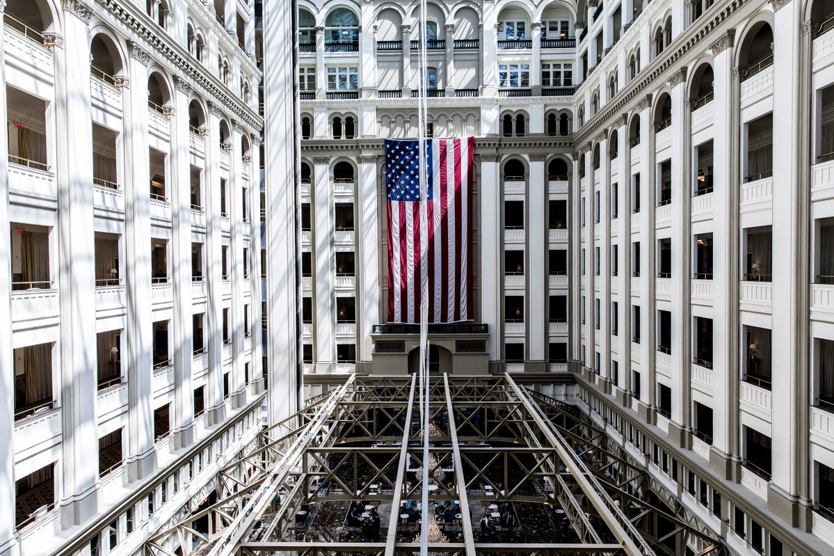 <span class="credit">Christopher Morris—VII for TIME</span><span class="caption">The Old Post Office Pavilion, now the Trump International Hotel, is the second tallest building in D.C., after the Washington Monument </span>