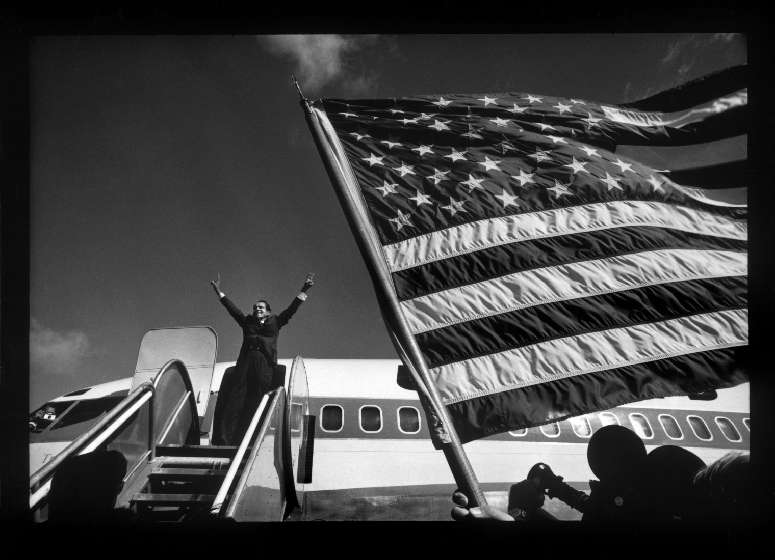 USA. Iowa state. Sioux City. Republican candidate Richard NIXON campaigning for Presidency. October 1968.