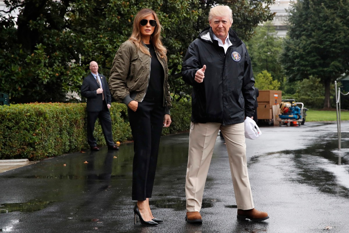 Donald Trump Melania Trump Texas Hurricane