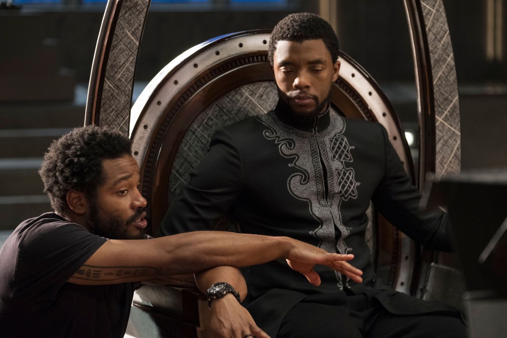 Ryan Coogler on the set of Black Panther